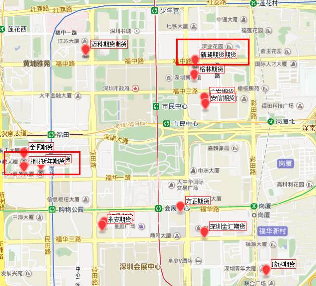 行业 | 上海、深圳金融圈地图导航