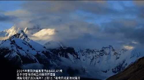 珠穆朗玛峰顶总有一缕白云,顺着西风向东飘动,像一面旗帜在高空疾风