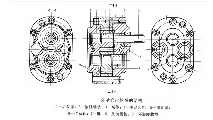 齿轮泵与外啮合齿轮的工作原理