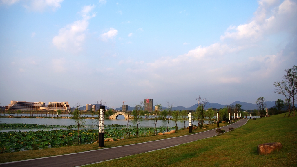 青阳芙蓉湖秋色