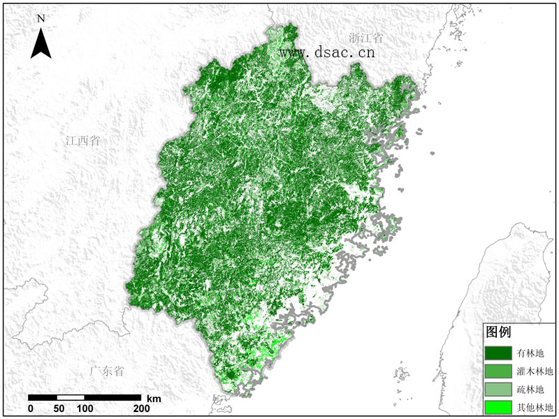 07万hm2,占土地总面积74.74% ;在林业用地中:有林地面积764.