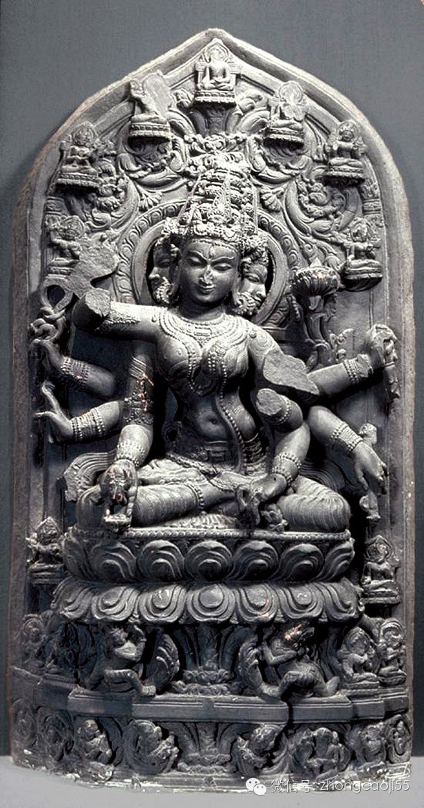 佛教美术欣赏印度那烂陀寺四面八臂金刚多罗菩萨像