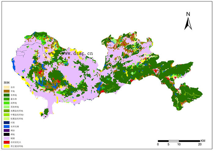 深圳市,荆州市2005-2013年土地利用矢量数据加工