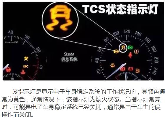 电子车身稳定系统指示灯