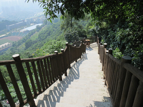 歌乐山三百梯登山道