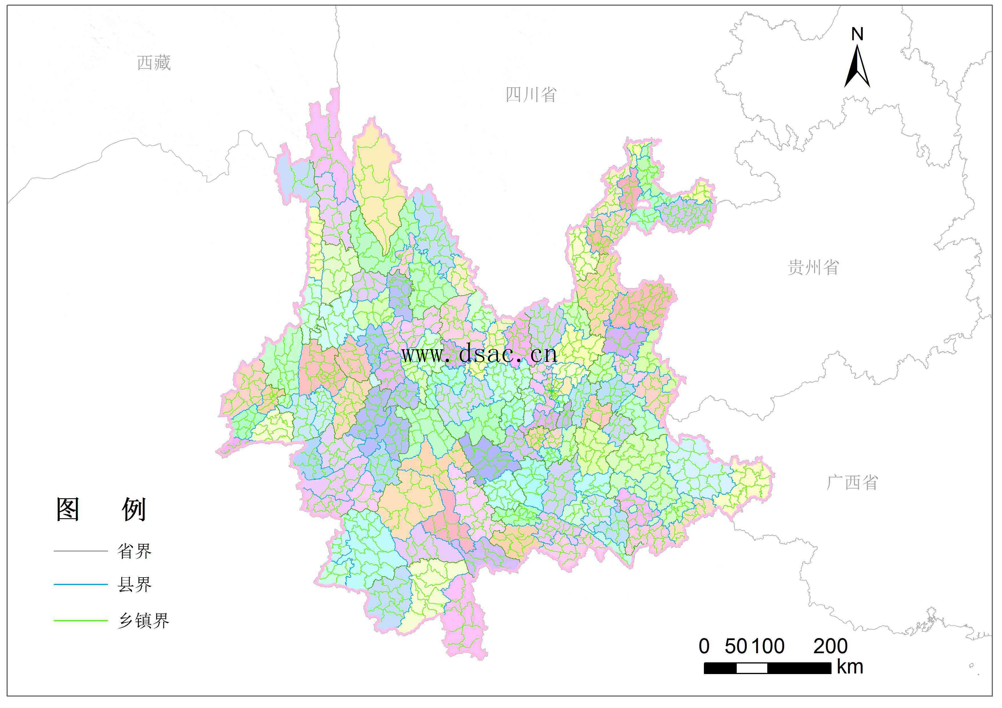 广西行政区划图