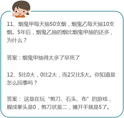 22个数学脑筋急转弯,考验的不只是孩子的智商!