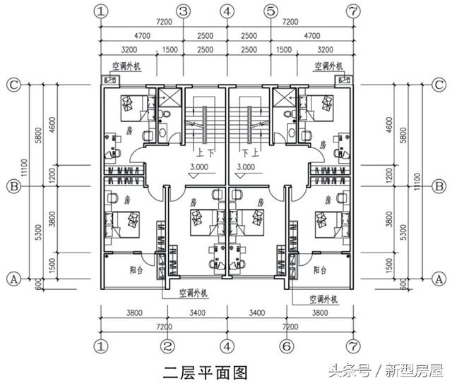 30万搞定农村兄弟房户型 7米x11米含设计图纸