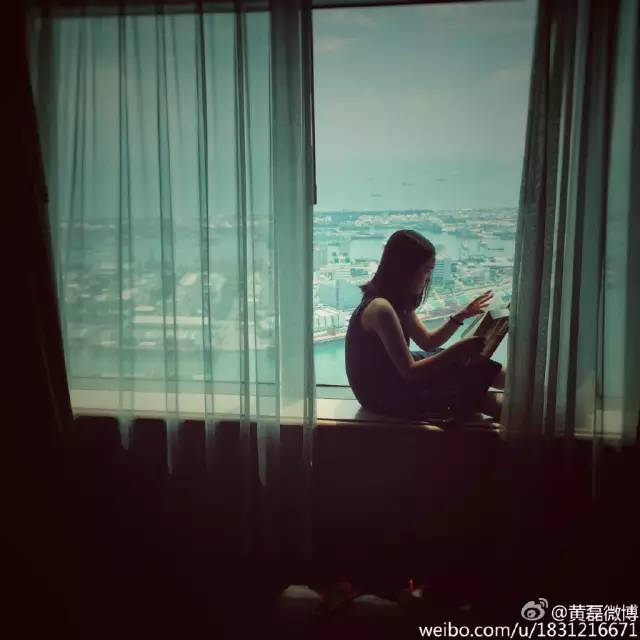 或是一个人,安安静静地坐在窗边看书.