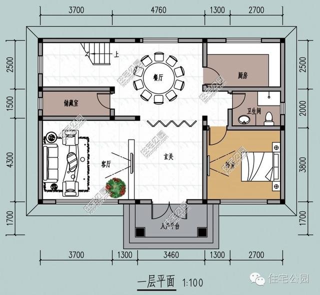 户型七: 户型八: 微信公众号:住宅公园,免费300套别墅自建房图纸下载