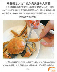 真实的吃货，吃螃蟹怎能没有一套秘籍在手