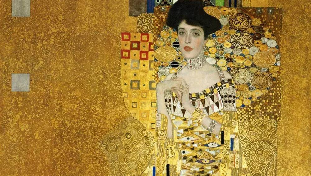 克里姆特(gustav klimt)最著名的作品之一《阿黛尔·布洛赫-鲍尔肖像