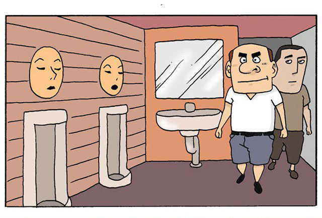 神奇的男厕所-恶搞漫画图