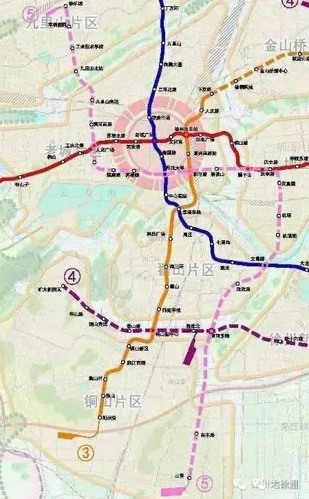 徐州地铁5号线为加密线,串联各条线路,并联系了九里片区,老城区,坝山图片