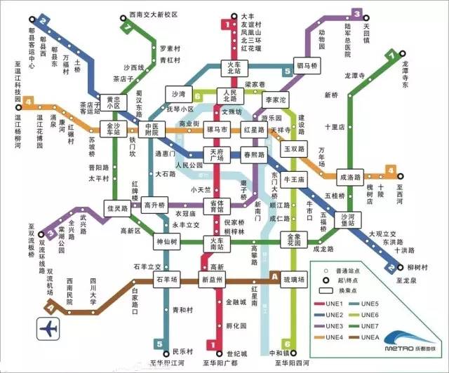 成都地铁线路规划网   目前成都地铁1,2,3,4号线已