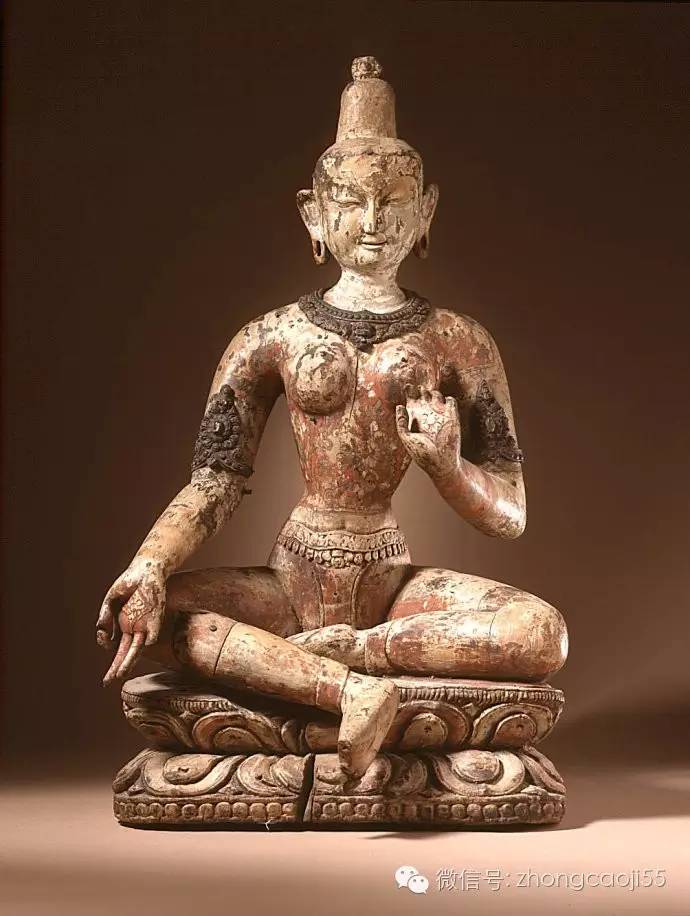 佛教美术欣赏/尼泊尔彩绘木雕多罗菩萨像