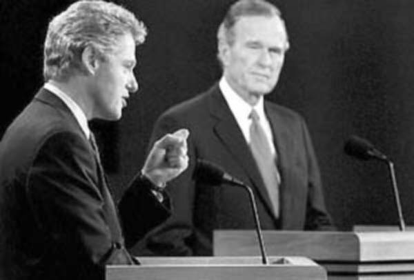 克林顿vs老布什电视辩论
