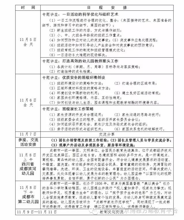 11月成都|幼儿园班级管理工作实务与教师专业提升高级