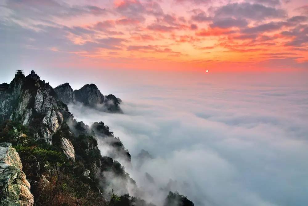 看云海还用跑泰山,黄山?在河南就能美哭你