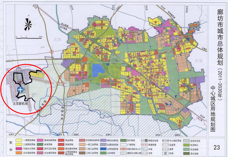 廊坊市城市总体规划图 如何打破行政区划的限制,在北京河北两地进行图片