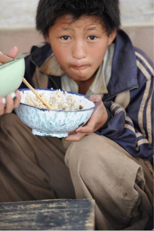 在中国 还有1000万5岁以下儿童营养不良,发育迟缓    他们吃不到,他们