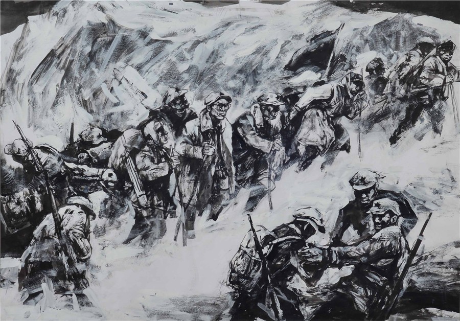 纪念红军长征胜利80周年全军美术作品展在京开幕