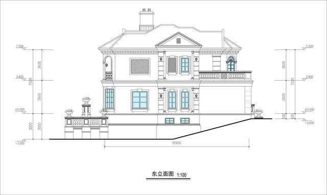 免费图纸|经典欧式山地别墅,18.3x17米全套图纸分