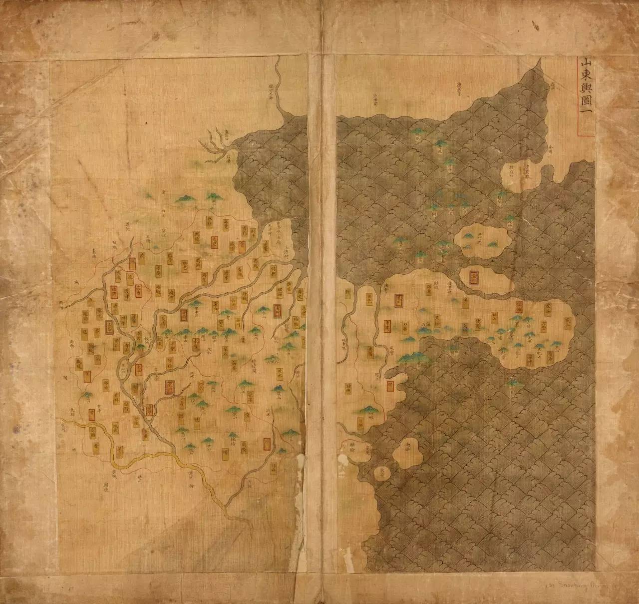 图说:「大明舆地图」 明朝人画的中国地图