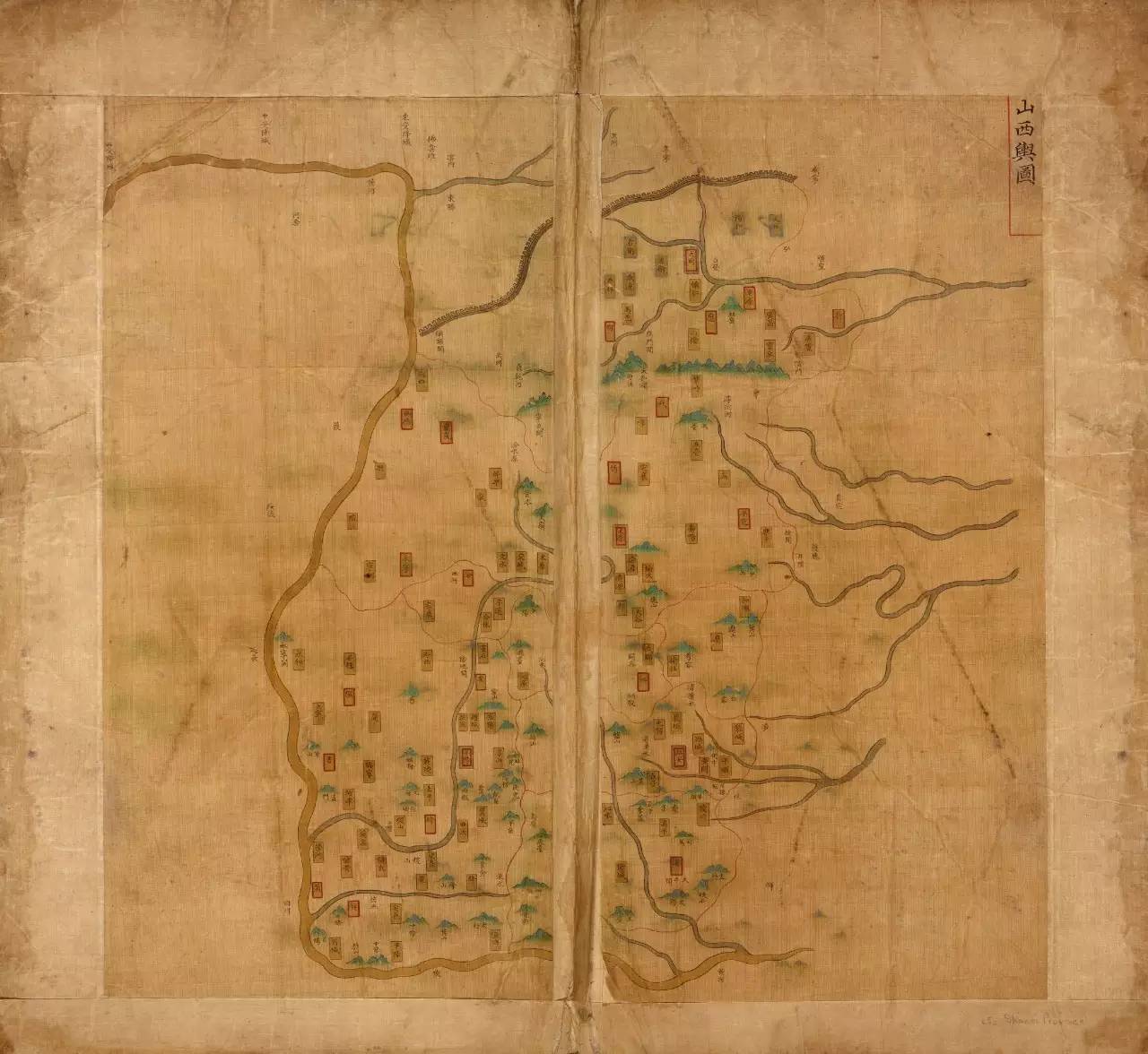 图说:「大明舆地图」 明朝人画的中国地图图片