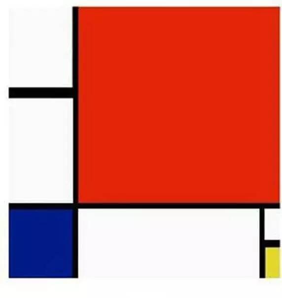 《红蓝黄构图》彼埃·蒙德里安1953-1942