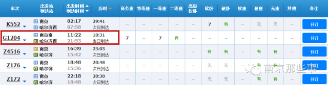 2,哈尔滨西站乘坐k7039次列车到漠河,最快12小时58分,票价最低148.