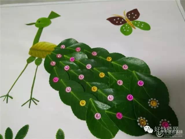 幼儿园树叶粘贴画手工制作大全!