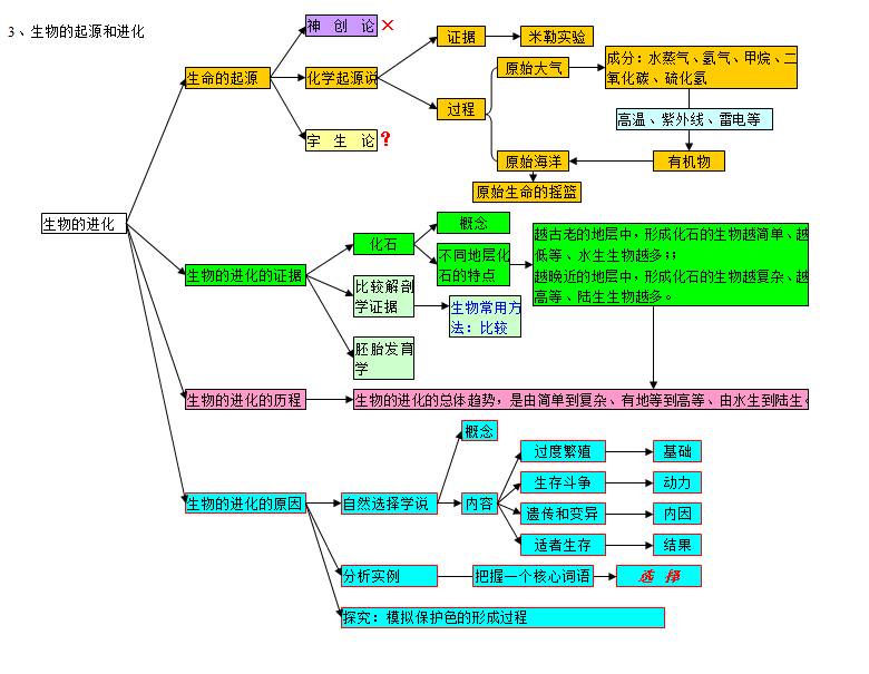 初中科学《生物部分》知识点梳理——思维导图