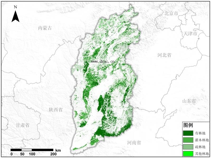 看山西省林地资源空间分布 了解经济作物减产原因