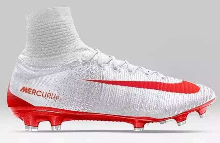 耐克四大系列足球鞋白红配色概念设计一览