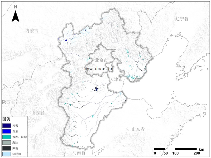 研究河北省水域分布数据可推动城市化进程