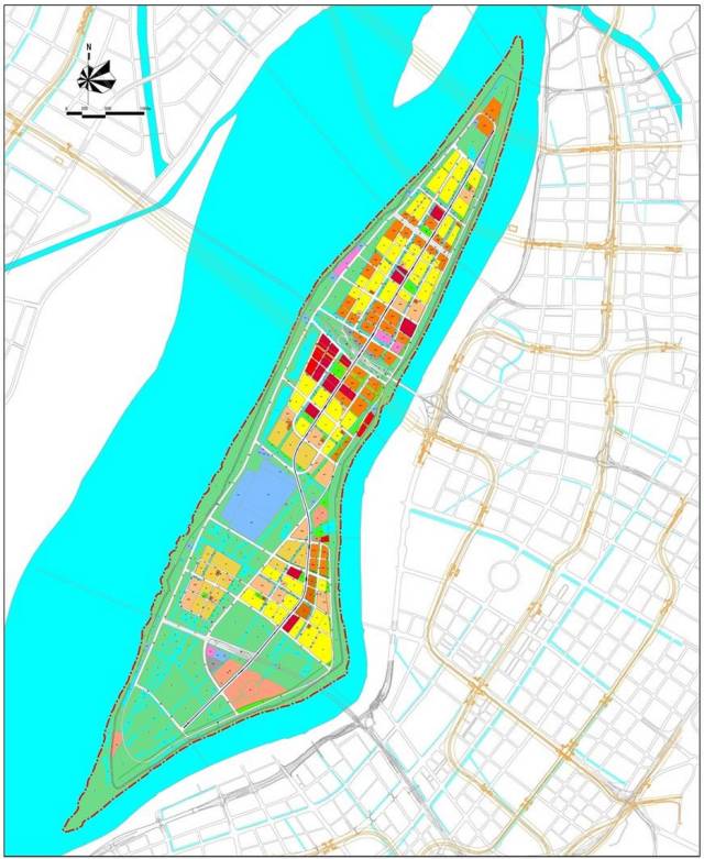 江心洲的规划要求 控制城市建设规模,保护生态基底,适当保留乡村风貌.