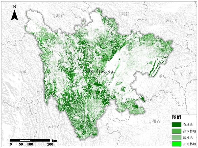 看四川省林地资源空间分布 了解经济作物减产原因图片