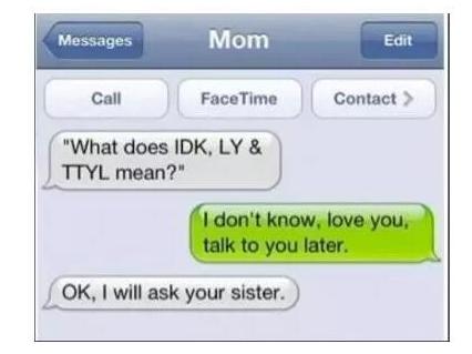 What does IDK, LY, & TTYL mean? Lol, DJ Sancho