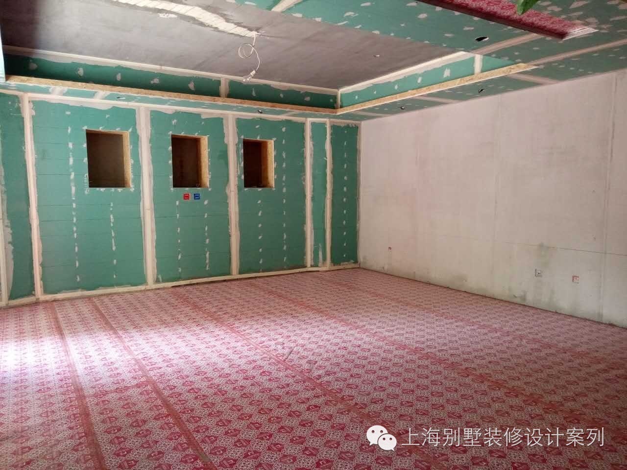 上海天马高尔夫别墅装修设计施工现场情况及效果图