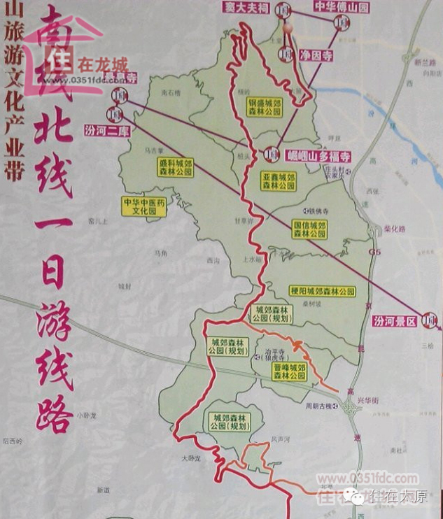 西山旅游公路地图(北区)