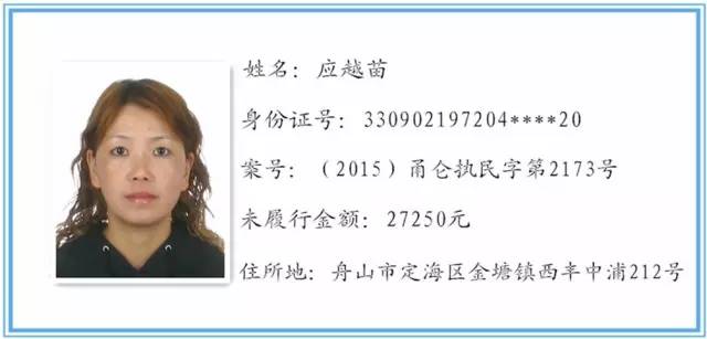 北仑老赖最全名单,为了7000元他竟然