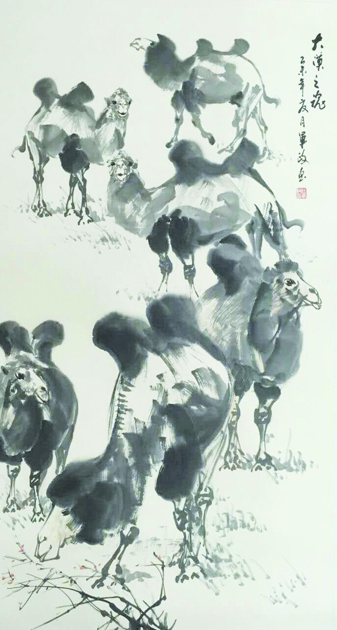 骆驼王子任军正:"西域风情"国画作品欣赏