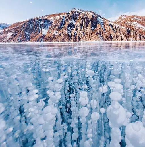 【行摄部落】冬季冰冻的贝加尔湖风光摄影图片