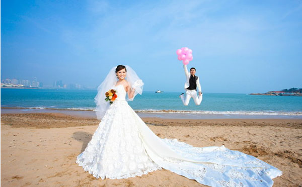 海浪婚纱照_海浪简笔画