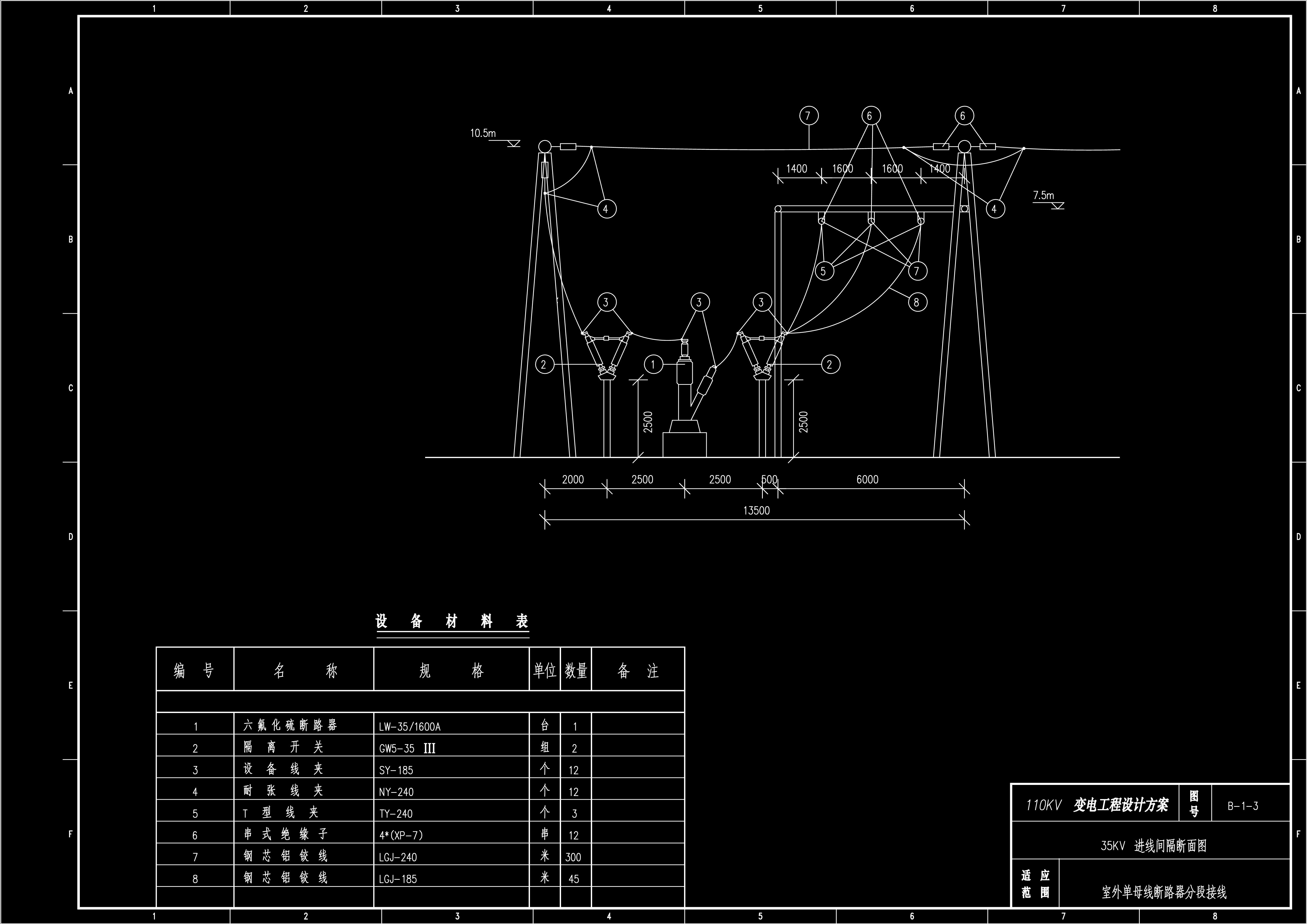 110kv变电站典型设计图纸——35kv部分