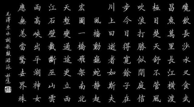 李放鸣书法:手书《水调歌头.游泳》.