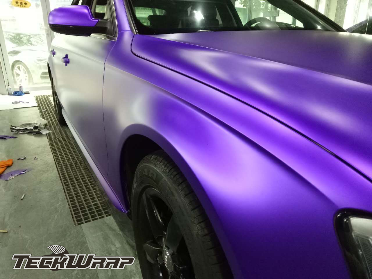 美国秃鹰teckwrap 亚面金属紫vch303 车身改色膜