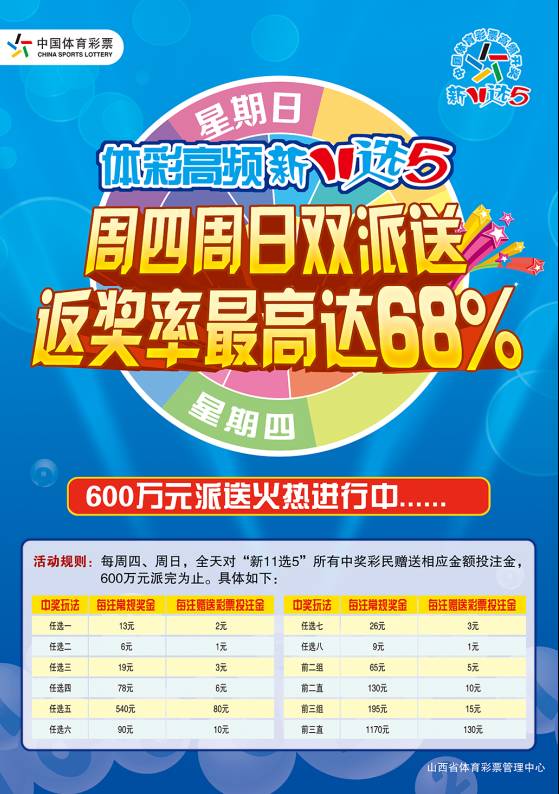 又到派送日,体彩高频新11选5邀您进店体验 -