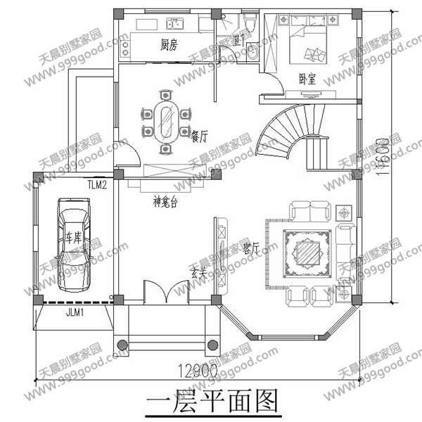 农村三层欧式别墅设计图,毛坯30万搞定!